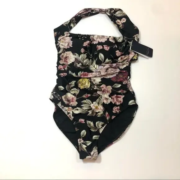 Rachel RoyRuched Shoulder One Piece Swimsuit